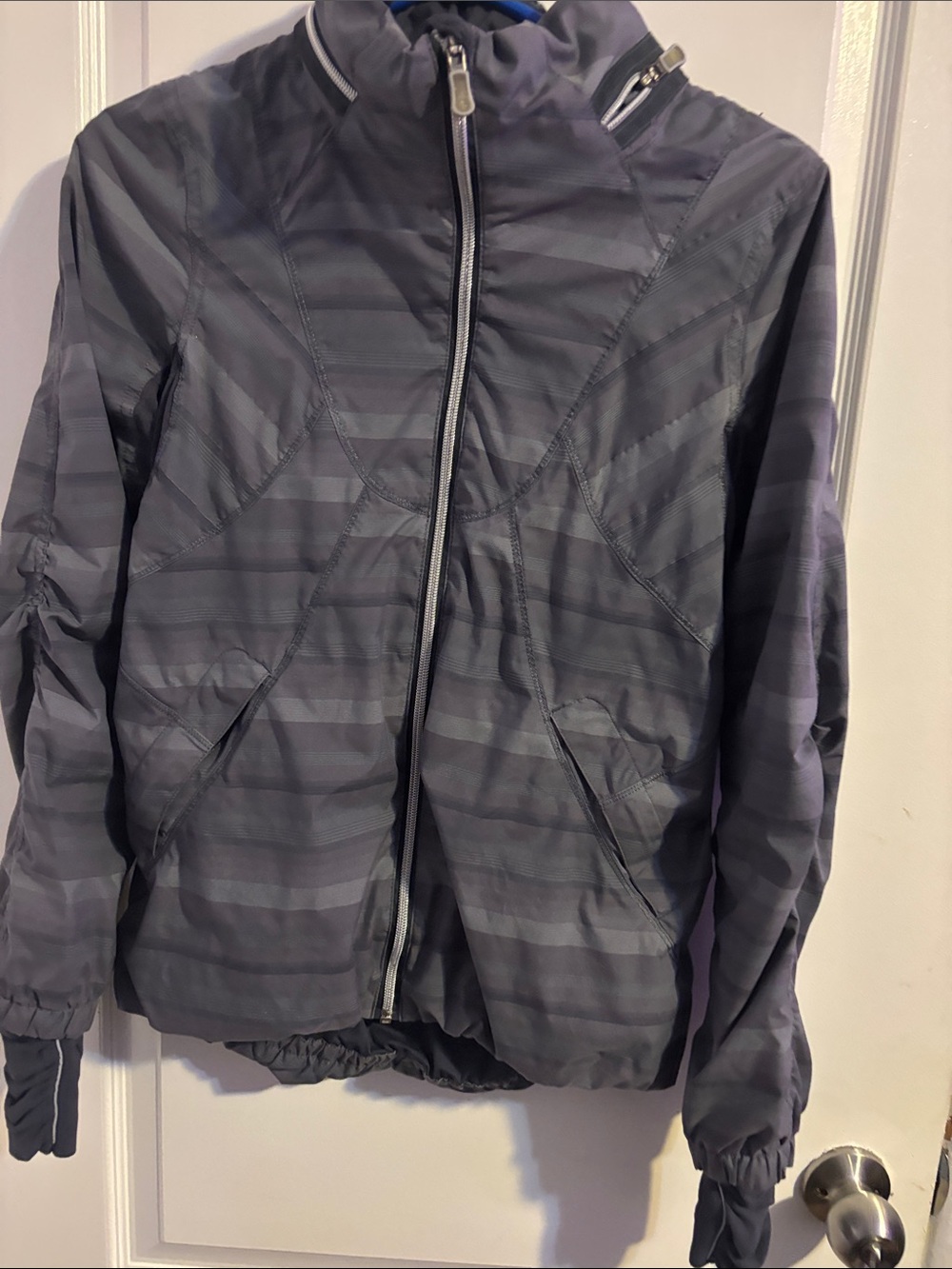 Lululemon Athletica Women’s Run Hustle Striped Utility Jacket